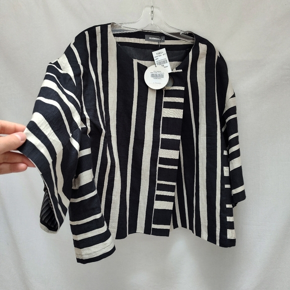 NEW Alembika striped blazer jacket 2X 3X plus size linen cotton new summer - Picture 6 of 13